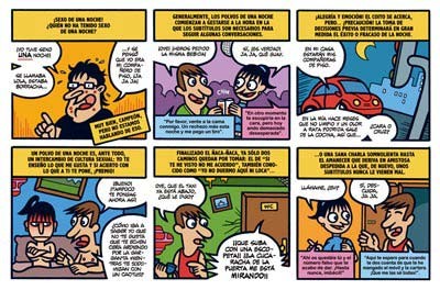 Fragmento de una página de Sexorama, serie que se publica actualmente en El Jueves
