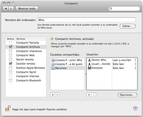 calificación Detectable Alrededor Mac OS X: Compartir archivos y enlazarlos a través de una red local – Faq- mac
