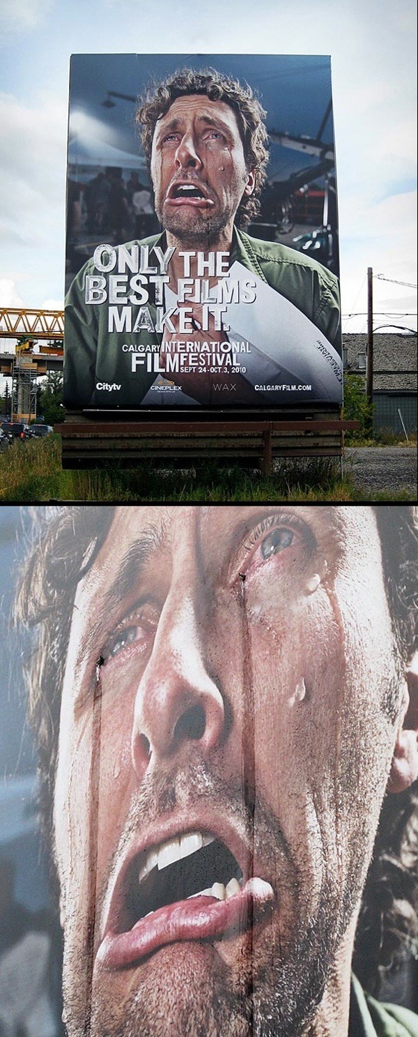 Billboard ads crying