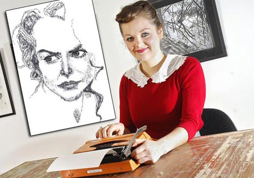 Keira rathbone typewriter art keira