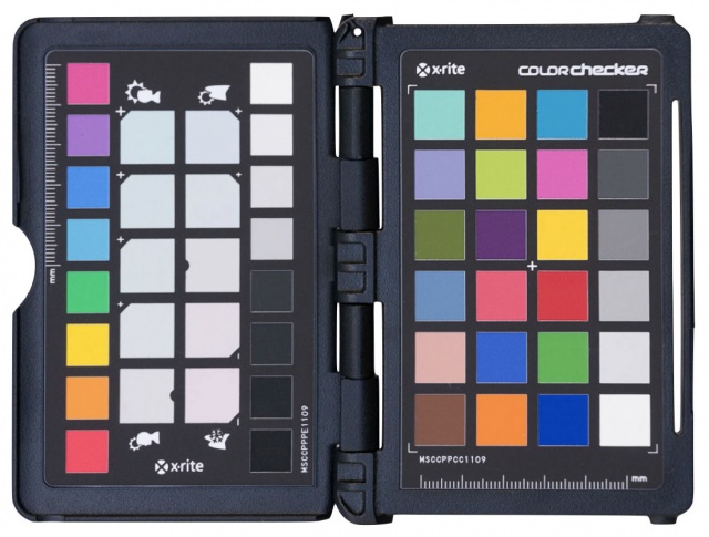 Carta de color ColorChecker Passport, de X-Rite.