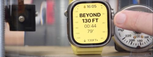 La aplicación Depth del Apple Watch Ultra en acción