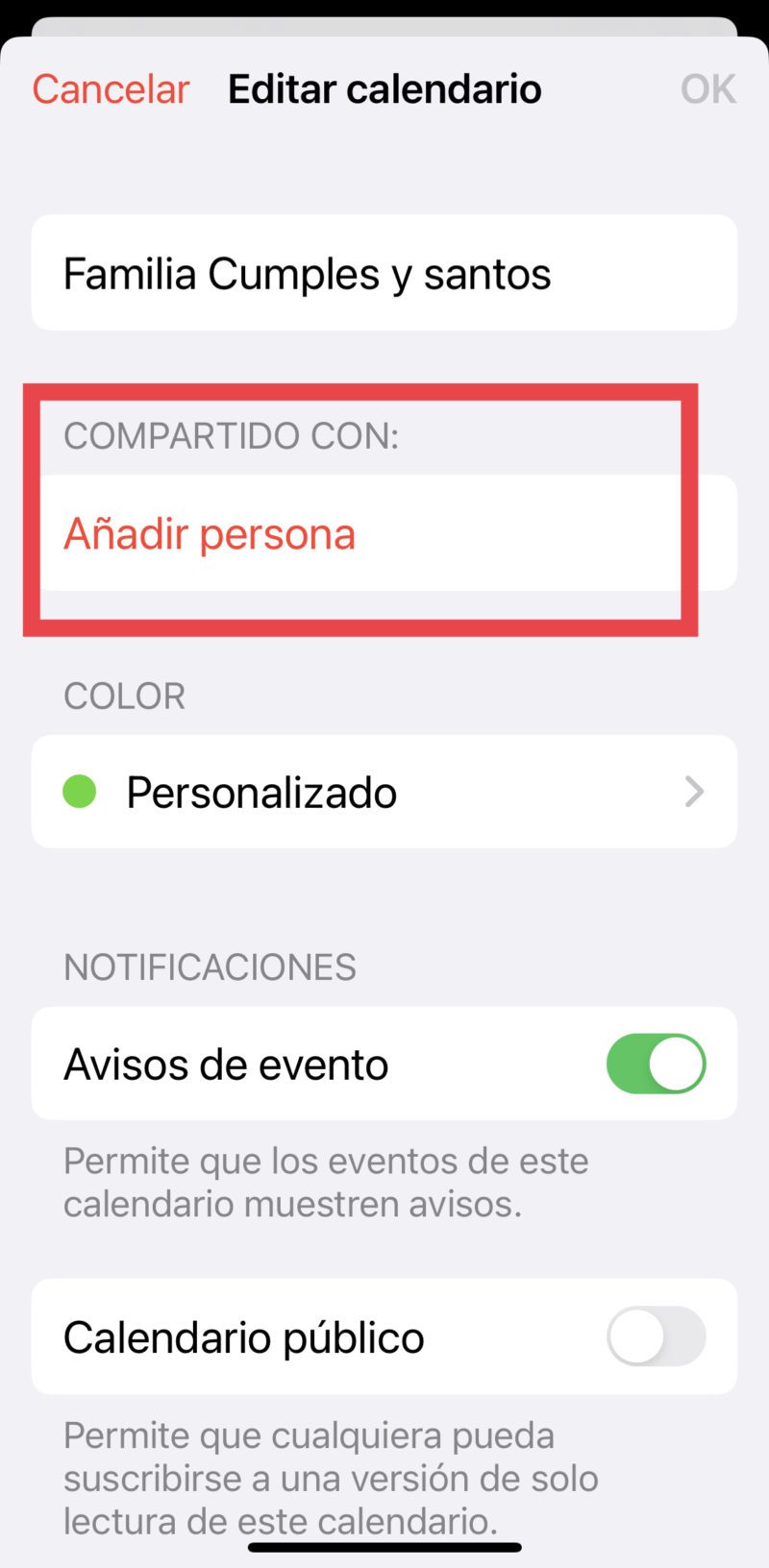 Cómo crear, compartir y delegar calendarios en iOS 16 - Faq-mac