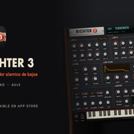 Richter 3, sintetizador sísmico de bajos para Mac, iPad y AUv3