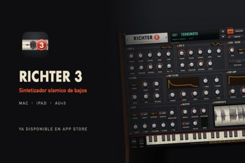 Richter 3, sintetizador sísmico de bajos para Mac, iPad y AUv3